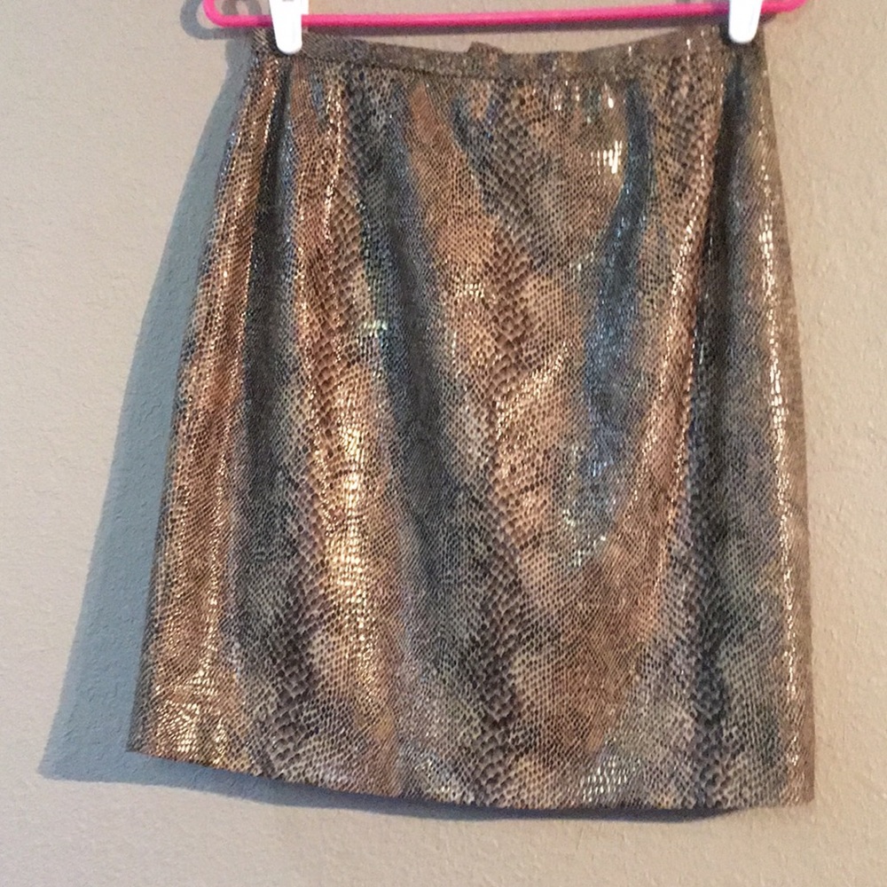 Tan Brown Studio 205 Size 8P Midi Skirt